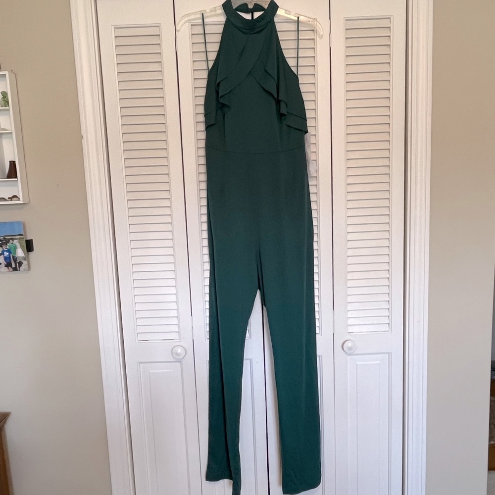 Women’s Emerald Green Halter Jumpsuit